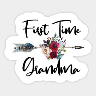 First Time Grandma Pregnancy Announcement Sticker